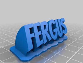 fergus 4 office customized 3d print model - Mito3D