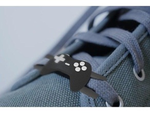 video game gamepad lace lock poplace fashion asseccory shoe shoes