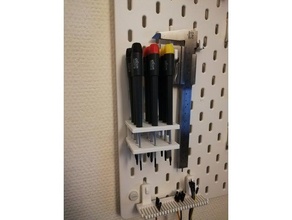 ikea skadis mini screwdriver holder 9x organization 3d print model - Mito3D