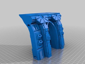 festungsmauer jogos 40k gótico necromunda mesa 3d print model - Mito3D