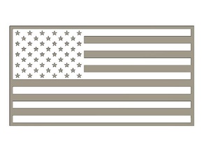 amerikanische Flagge Schablonen 3d drucken 3d print model - Mito3D