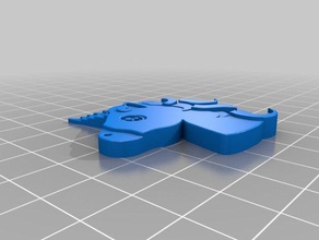 rotated unicorn keychain fabri lucen 3d printing 3d print model - Mito3D