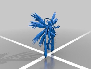 ange womon le creature digimon pokemon 3d print model - Mito3D