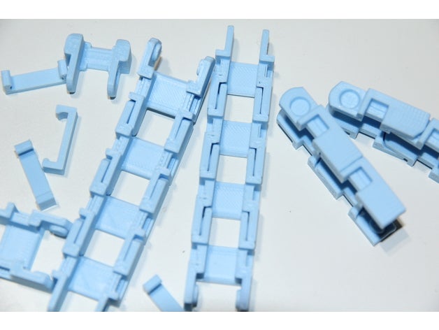 low profile cable chain 3d printer accessories clip management 3D print model - Mito3D