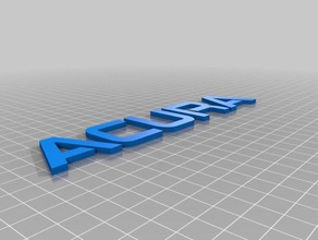 acura di testo del logo automotive honda 3d print model - Mito3D