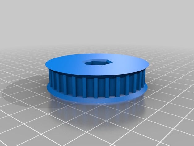 pulley generator hex hole hub holes support useful frc parts customizable customizer first htd-5m 3D print model - Mito3D