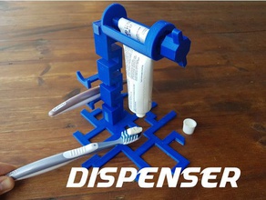 toothpaste dispenser bathroom awesome accessories sink cool holder household things modern design nsfw paste extruder pla popular practical toothbrush head stand toothpasteholder key roller squeezer unique 3d print model - Mito3D