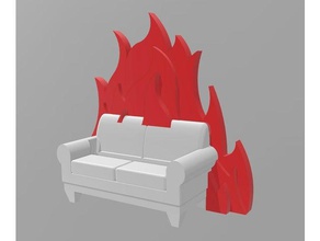 canapé d'incendie films d'entreprise titulaire de la carte l'organisation graver cartes d'affaires détenteurs cinématographie flamme les flammes meubles 3d print model - Mito3D
