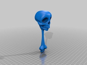 skull bone baby rattle separate files toys games 3d print model - Mito3D