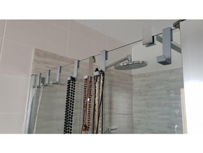 crochet de douche verre 6 et 8mm la salle bains accessoires le bain 6mm 3d print model - Mito3D