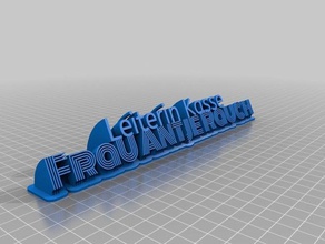 il mio personalizzato spazzare targhetta &ndash 2 linee rr i segni loghi 3d print model - Mito3D