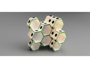 hex-Regal - Organisation hexagon 3d print model - Mito3D