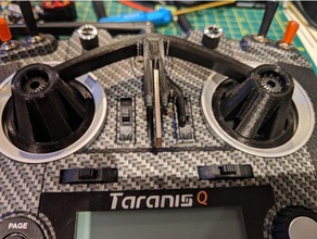 frsky taranis x7s cardan protetor clipe rc veículos gimble kwad quad quadcopter qx7 qx7s transmissor 3d print model - Mito3D