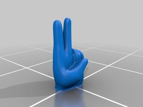 peace gadgets 3dtouch lab gadget 3d mano pace sign 3d print model - Mito3D