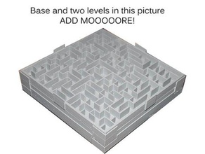 maze tower square multiple dungeon levels rolling ball solve puzzles 3d print model - Mito3D