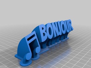 bonjour office personalizzato 3d print model - Mito3D