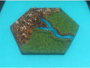 wargaming hex tiles mighty empires river highland end set games fantasy wargames 3d print model - Mito3D