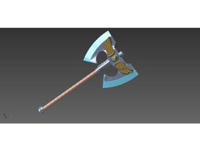 power axe Requisiten cosplay dnd fantasy warhammer 40k Waffe 3d print model - Mito3D