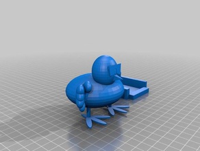 cookoo de pollo 3d impresión 3d print model - Mito3D