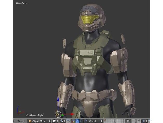 halo reach noble 6 mark 5 armor set including helmet costume team spartan 3D print model - Mito3D