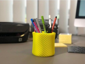 impeller pen holder office edding equipment organization supplies pencil textmarker 3d print model - Mito3D