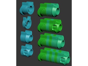 modular nerf shotgun pump grips toy game accessories magnus blaster retaliator 3d print model - Mito3D