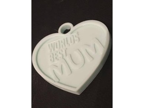 worlds best mum mothers day keyring keychains keychain 3d print model - Mito3D