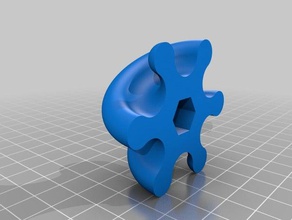 hexasphericon hexagonale sphericon les jouets jeux 3d print model - Mito3D