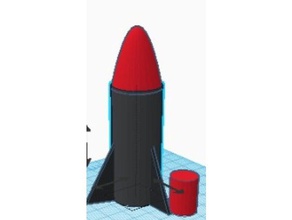 super desk rocket decor model 3d print model - Mito3D