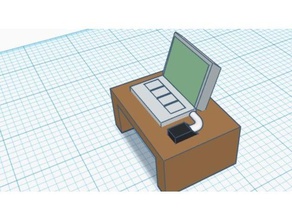 secretária 3d impressão computador mouse 3d print model - Mito3D