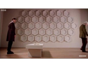 tardis cocarde hexagone 50e anniversaire décor médecin tom baker 3d print model - Mito3D