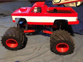 mt shafty chassis rc vehicles abs axial axialracing brushless monster truck petg pla race car 3d print model - Mito3D