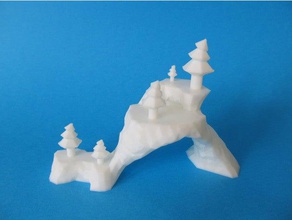 düşük poli kemer manzara heykeller iş ortamına uygun olmayan ağaç 3d print model - Mito3D