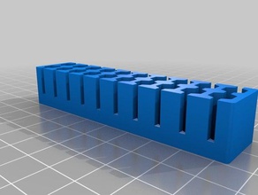 10x2 bit holder tool holders boxes customized 3d print model - Mito3D