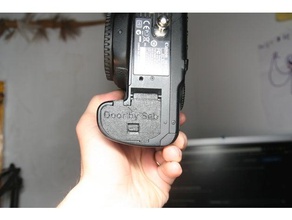 canon 40d 50d puerta de la batería cámara cubierta 3d print model - Mito3D