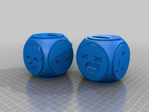emojis würfeln 3d-drucken 3d print model - Mito3D
