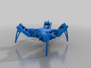 spyder robot spider quad quadrupede sg90 mg90 arduino nano di espansione la robotica 9g servo hc-sr04 hc05 micro 3d print model - Mito3D