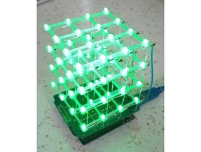 icsk059a led cube 4x4x4 bricolage 3d print model - Mito3D