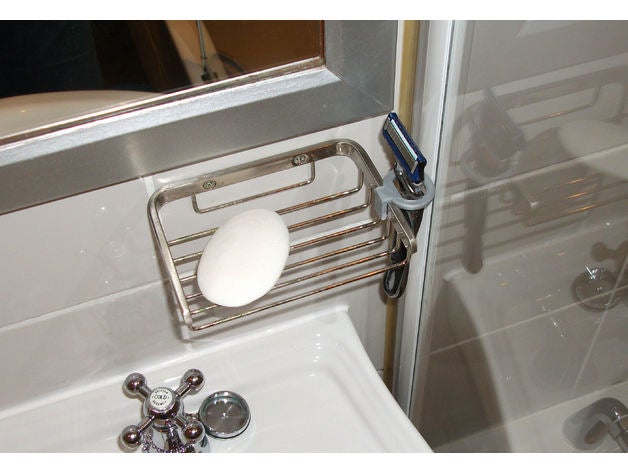 quick dirty razor holder bathroom stand soap dish 3D print model - Mito3D