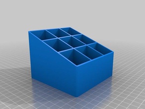 my customized square nail polish holder accessories 3d print model - Mito3D