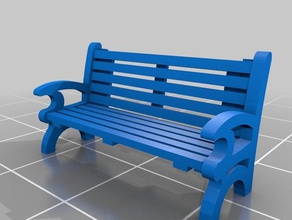 park platform pavementbench 00 scale model furniture 3d print model - Mito3D