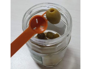 vintage olive fourchette les aliments la boisson 28mm 3d print model - Mito3D