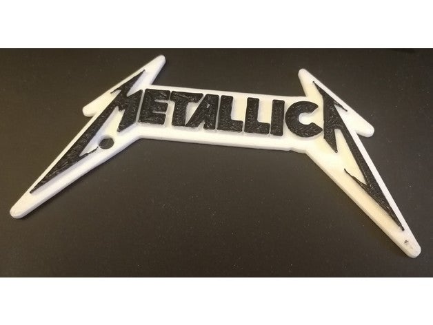 metallica etiqueta de chave a música chaveiro logotipo thrash metal 3D print model - Mito3D