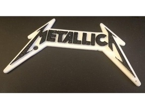 metallica clave de la etiqueta música llavero el logotipo thrash metal 3d print model - Mito3D