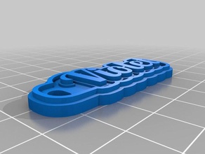 my customized multiline tag keychain violet keychains 3d print model - Mito3D