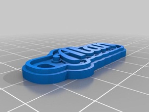 il mio personalizzato multiline tag portachiavi alan 3d print model - Mito3D