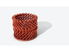 cool knot woven basket decor 28mm art container decoration dish math ornament 3d print model - Mito3D