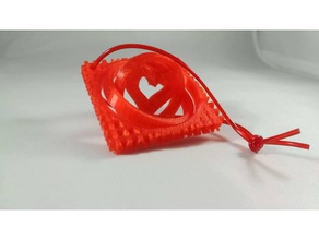 valentines Herzen gimbal Schlüsselanhänger Gyroskop Herz, Tag makerneer printinplace drucken Ort rot Spinnen 3d print model - Mito3D