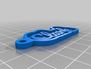 clark clé de la chaîne porte-clés personnalisé 3d print model - Mito3D