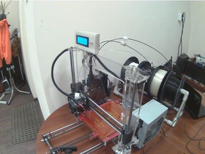 case lcd 2004 smart controller prusa i3 mounted 3d printers 28mm 3d print model - Mito3D